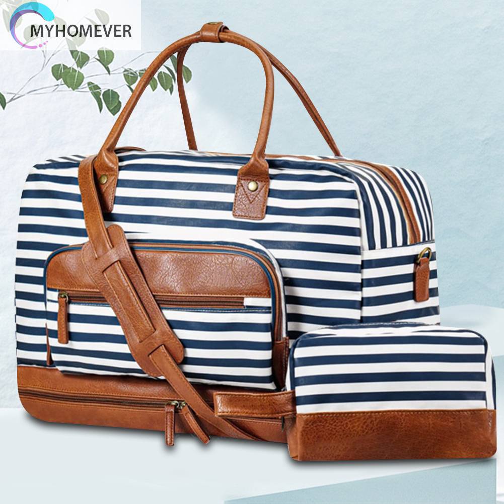 Túi Xách Canvas Cỡ Lớn Có Ngăn Đựng Đồ Khô / Ướt Tiện Dụng Cho Nam Và Nữ