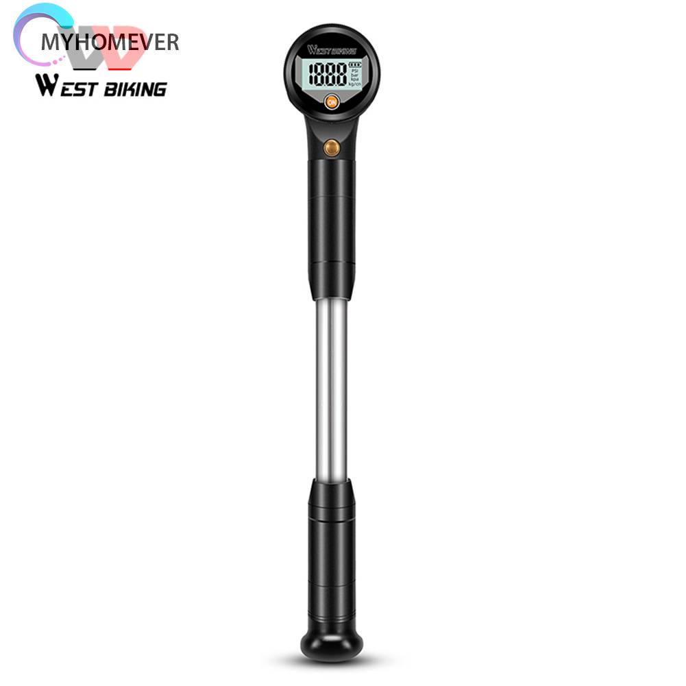 Ống Bơm Xe Đạp Áp Suất Cao 320PSI Có Đồng Hồ Đo Kỹ Thuật Số