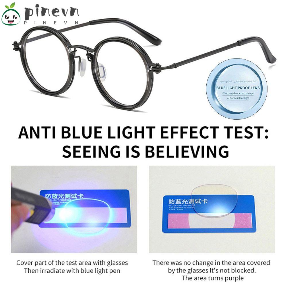 PINEVN Kính Chống Ánh Sáng Xanh Gọng Kim Loại Thời Trang Cho Văn Phòng