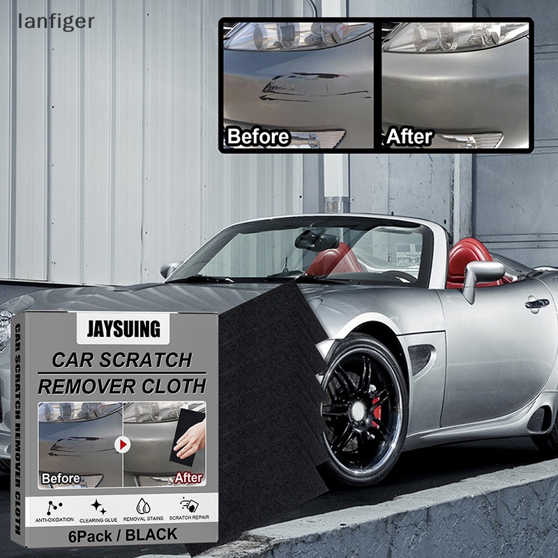 Bộ 6 Khăn Lau Nano Lấp Lánh Loại Bỏ Vết Trầy Xước Cho Xe Hơi