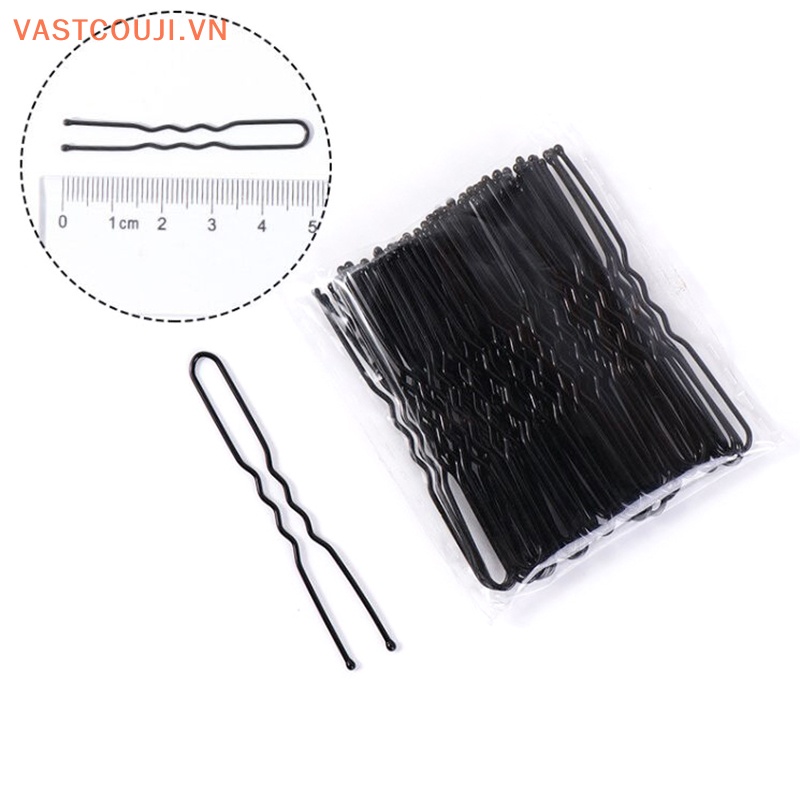 Set 50 Kẹp Tăm Chữ U Màu Vàng Tạo Kiểu Tóc Thời Trang Cho Nữ
