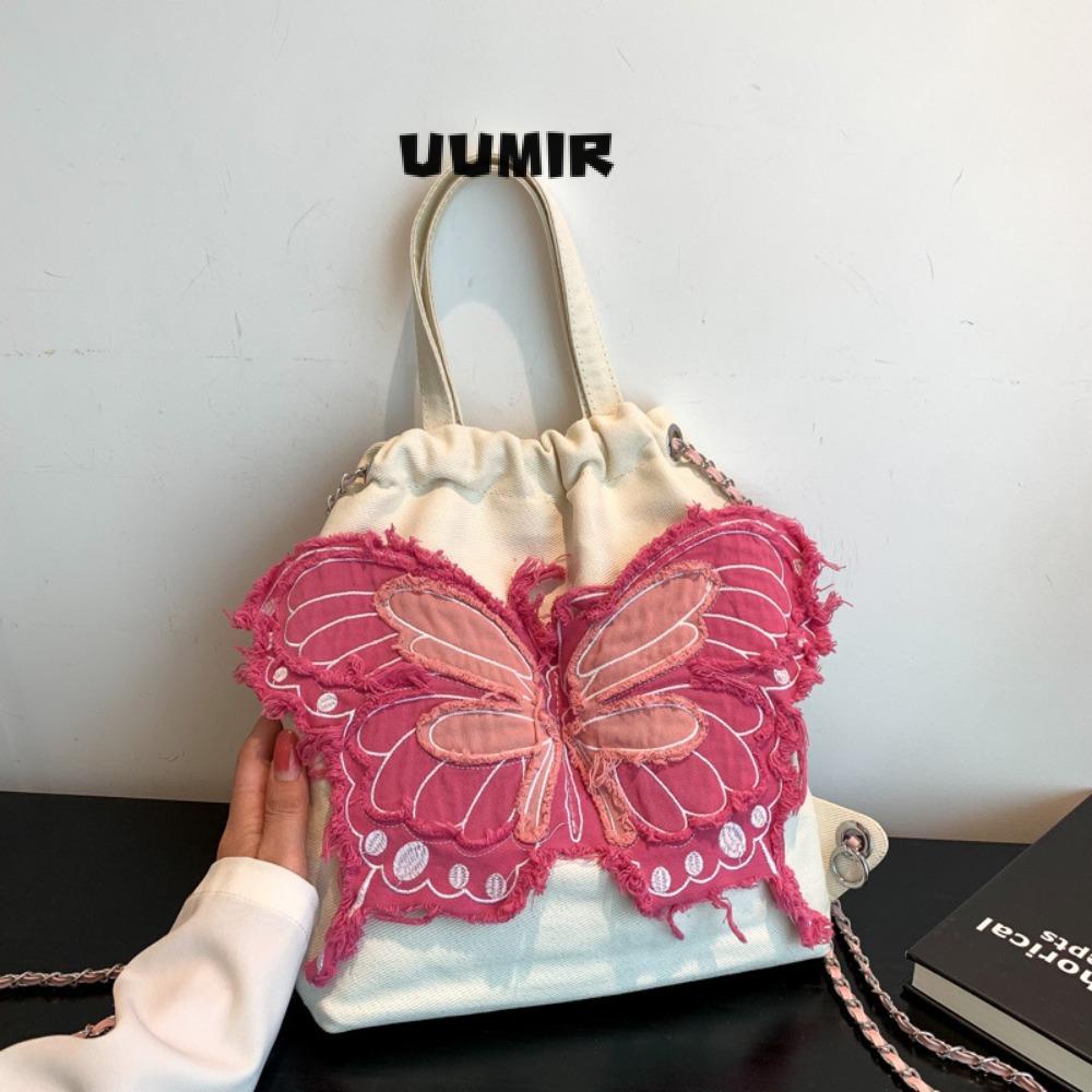 UUMIR Ba Lô Đeo Vai Vải Canvas Denim Đa Năng Sức Chứa Lớn Mẫu Mới Thời Trang Mùa Hè Cho Nữ