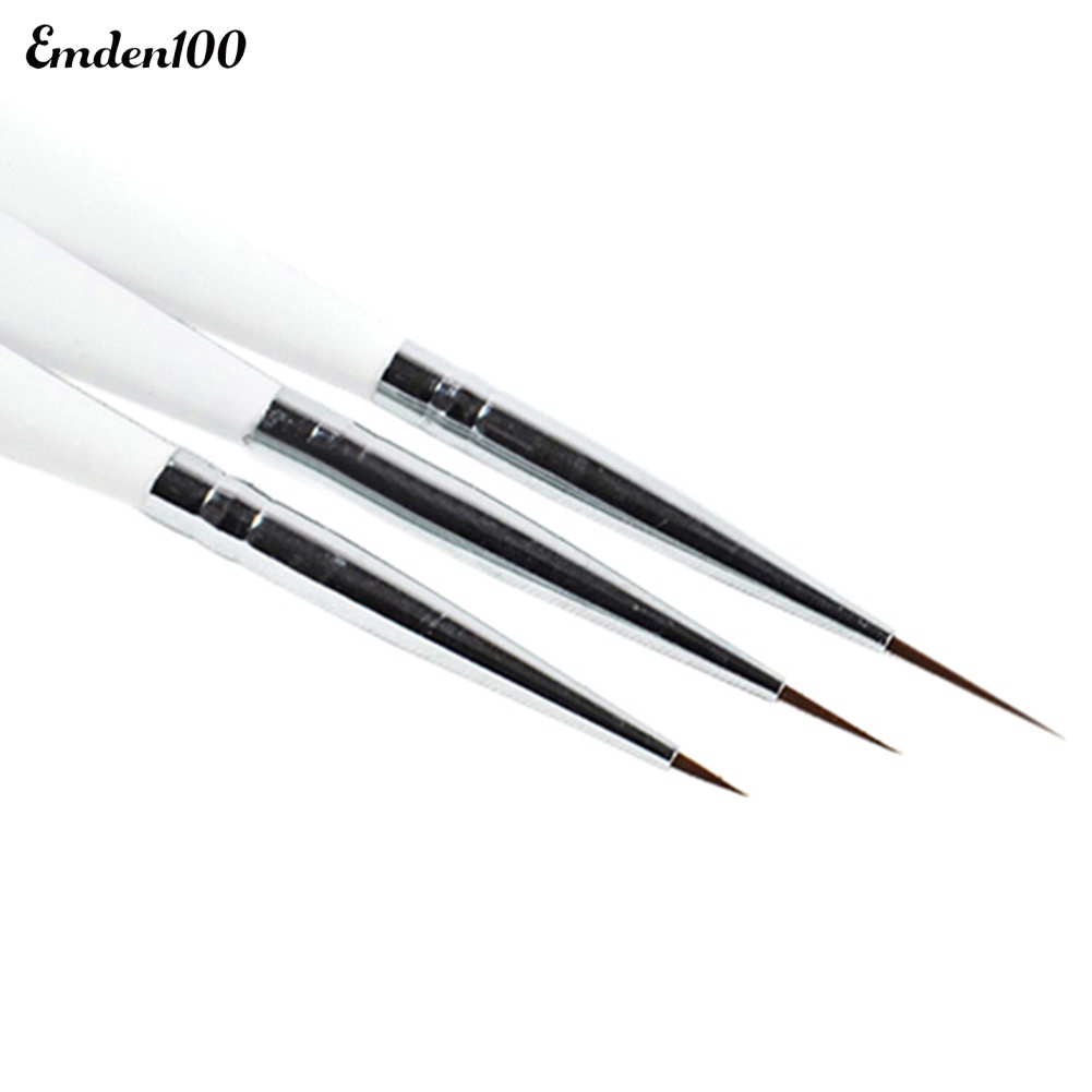 Set 3 Cọ Vẽ Trang Trí Móng Tay Nghệ Thuật Chuyên Nghiệp