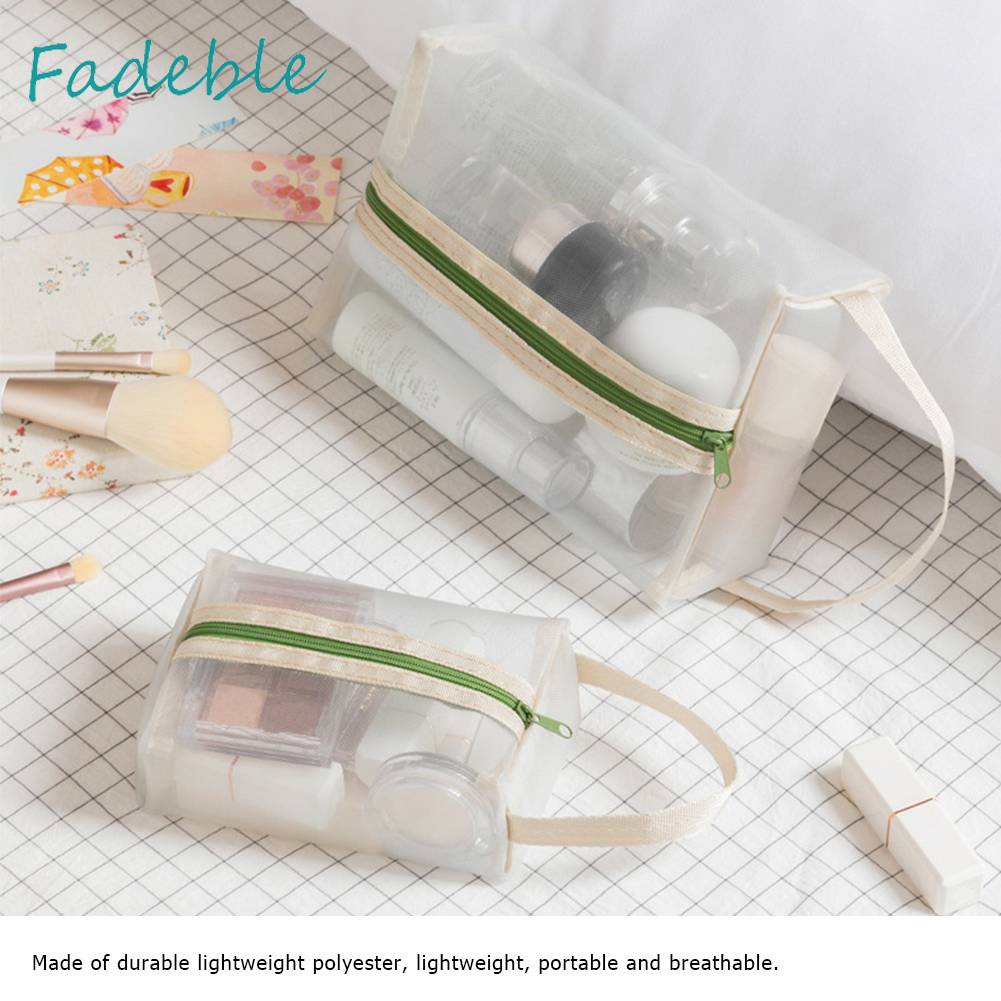 Ví Đựng Tiền Xu Bằng Nilon Phối Lưới Thoáng Khí Sức Chứa Lớn Đa Năng Tiện