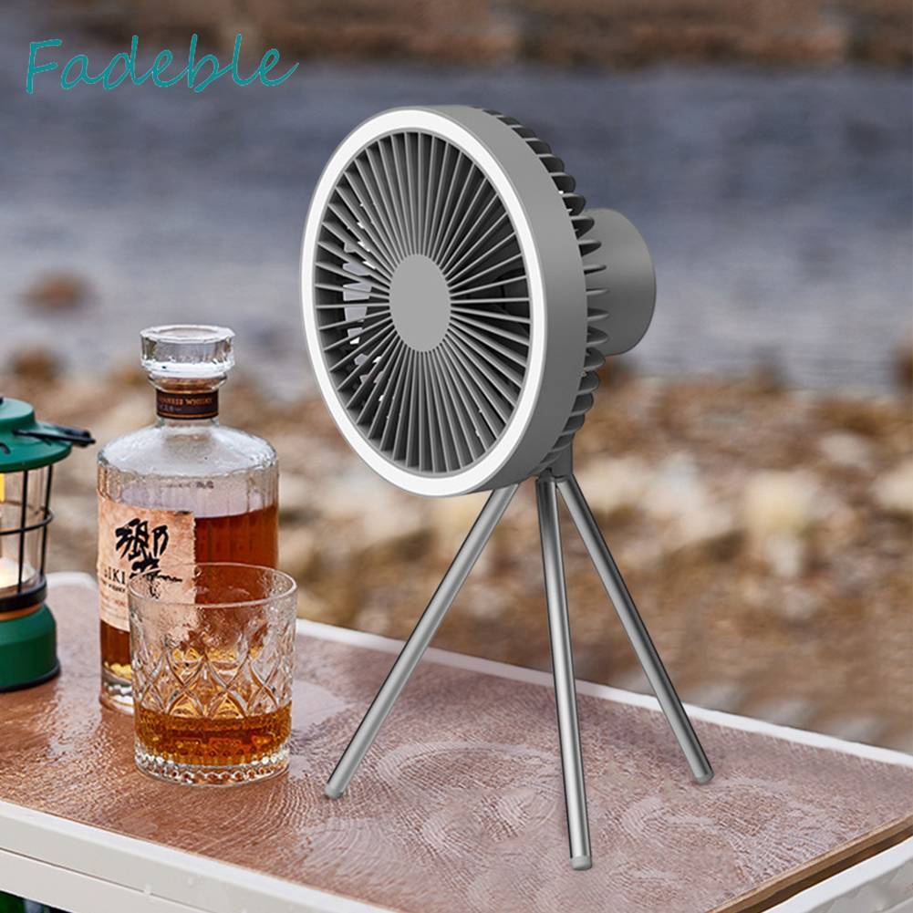 Quạt Cắm Trại 3 Tốc Độ 4000mAh / 10000mAh Có Thể Sạc Lại Bằng Cổng USB