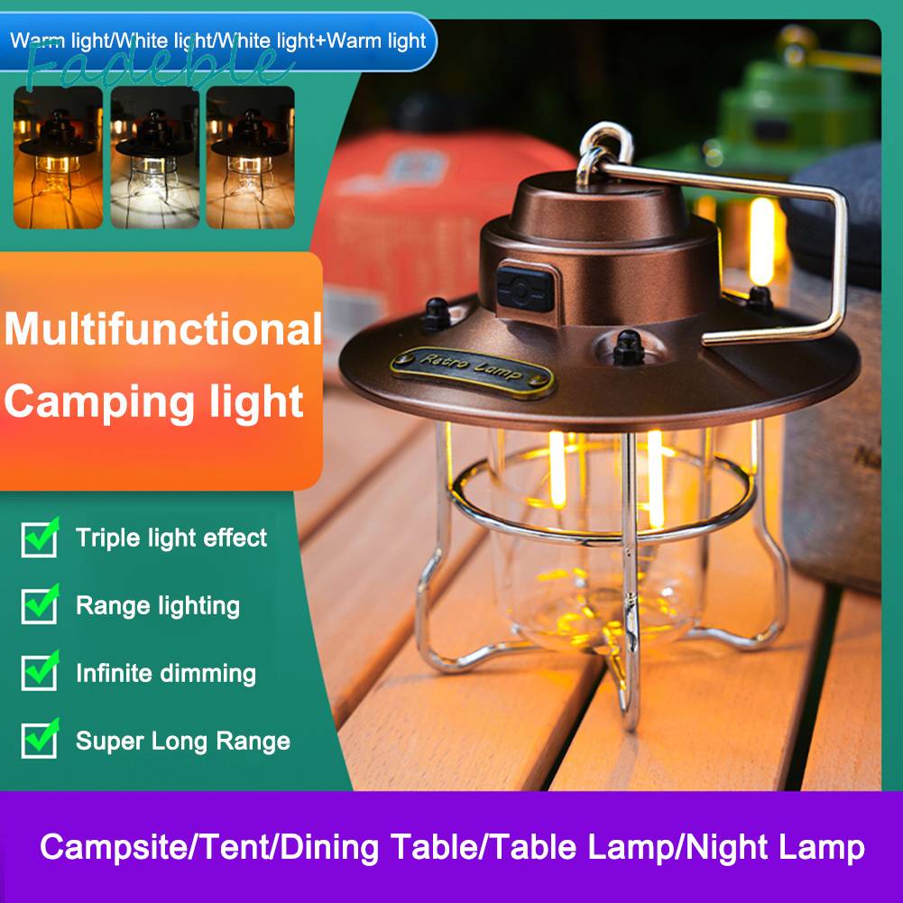 Đèn LED Cắm Trại Chống Nước 300LM 650mAh IPX4 Loại C