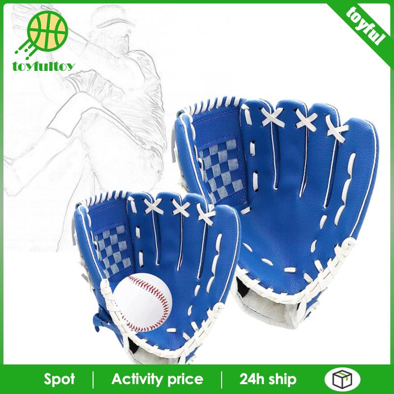 Set 2 Găng Tay Bóng Chày Dày Dặn Kèm Bóng Chày Dễ Vỡ