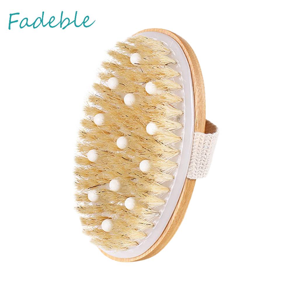 Bàn Chải Massage Lưng Bằng Gỗ Chống Trượt Tiện Dụng Cho Phòng Tắm