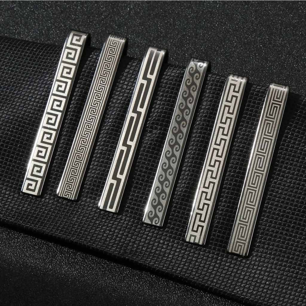 Kẹp Cà Vạt Dáng Chữ g Màu Đen Phong Cách Doanh Nhân Thời Trang Cao Cấp Cho Nam