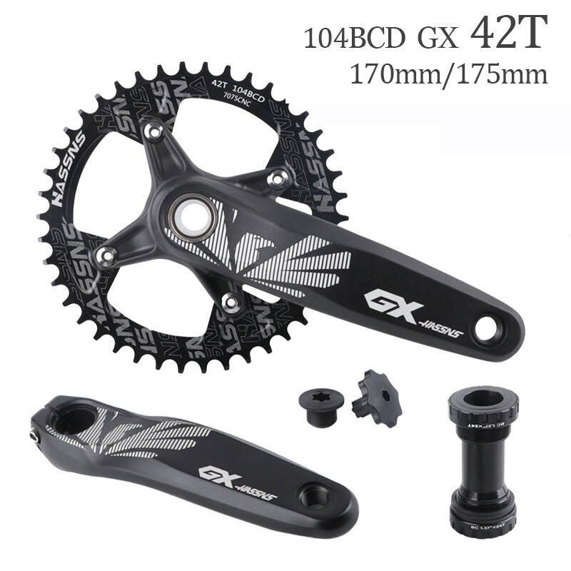 Trục Quay Bằng Hợp Kim Nhôm HASSNS GXP 170 / 175mm 104BCD 30T 32T 34T 36T 38T