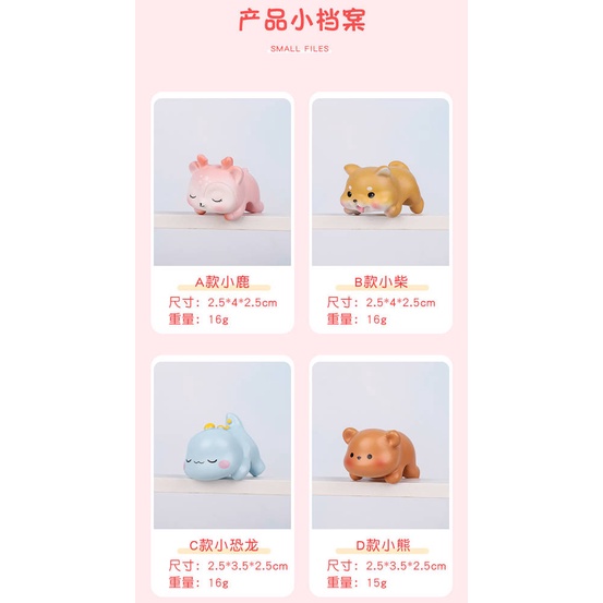 Lying Small Animal Mini Cute Screen Center Console Decoration Cute High-End Car Decoration 2023 New fDHw