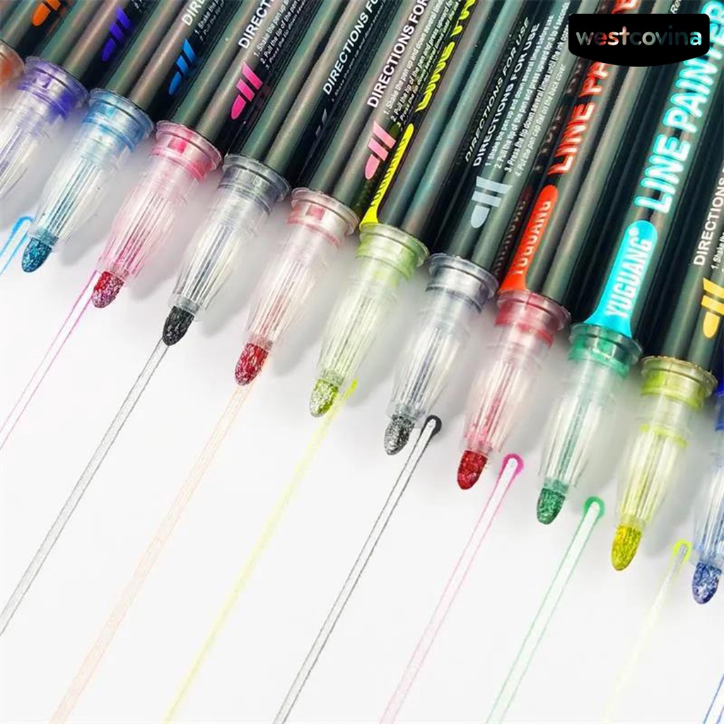 [WSTN]✎Set 12 Bút Lông Màu Ánh Kim Lấp Lánh