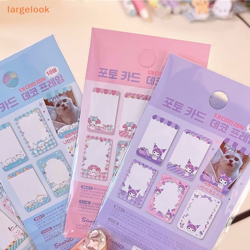 Set 5 Tấm Hình Dán Trong Suốt 3 inch Họa Tiết Hoạt Hình Trang Trí Album Thủ Công