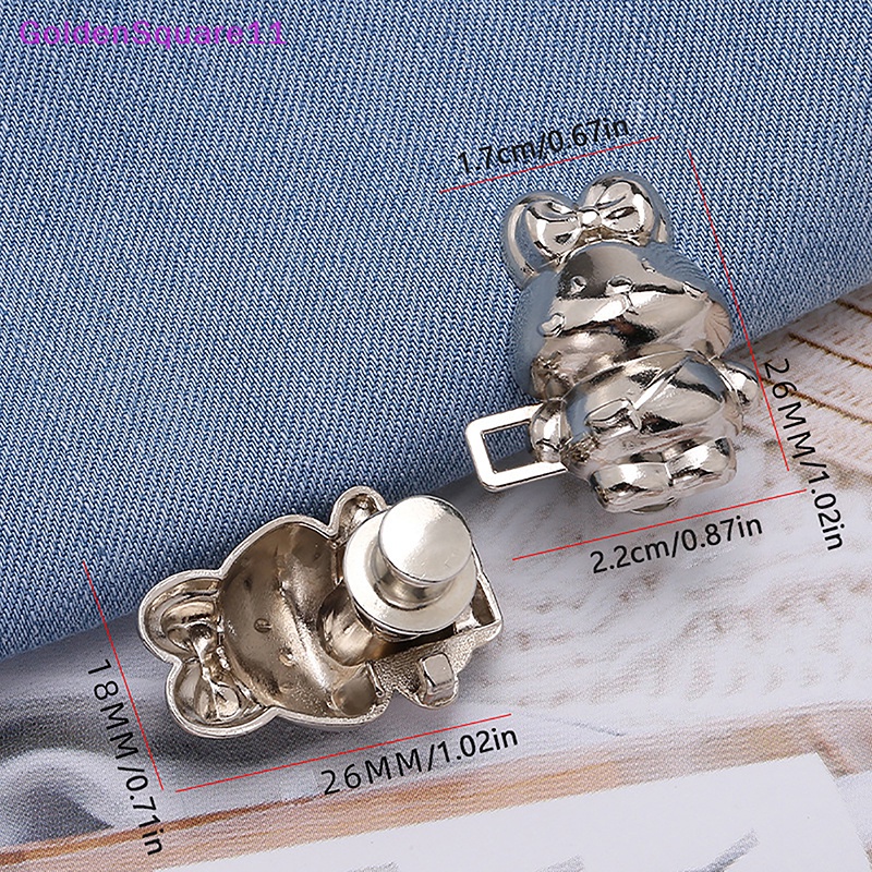 Kẹp Cài Quần Áo Hình Thỏ Bằng Kim Loại Màu Vàng Dễ Thương