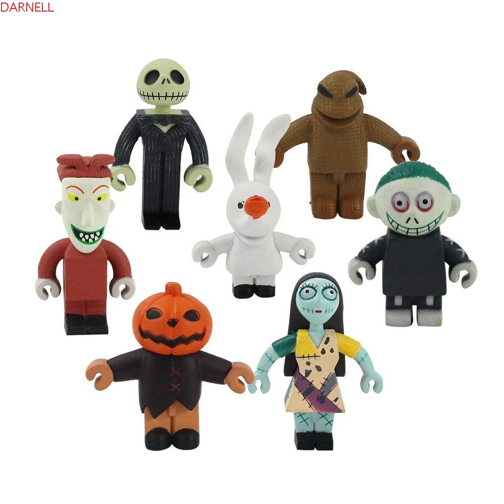 DARNELL Mô Hình Đồ Chơi Jack Skellington Bằng PVC Trang Trí Bảng Điều Khiển Cho Trẻ Em