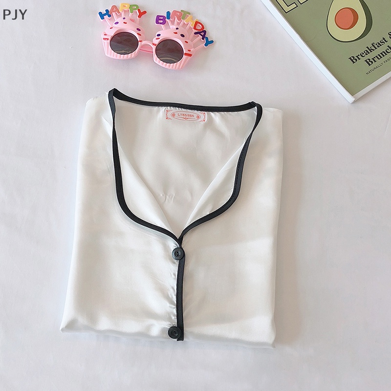 Áo Choàng Ngủ Cổ Tròn Màu Trắng Mềm Mại Thời Trang Mùa Hè Quyến Rũ Cho Nữ