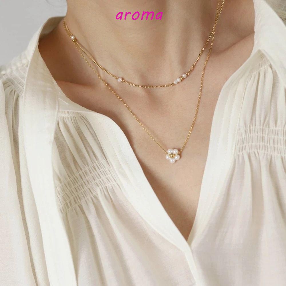 Vòng cổ Bằng Thép Titan Mặt Hoa Sáng Tạo Có Thể Điều Chỉnh