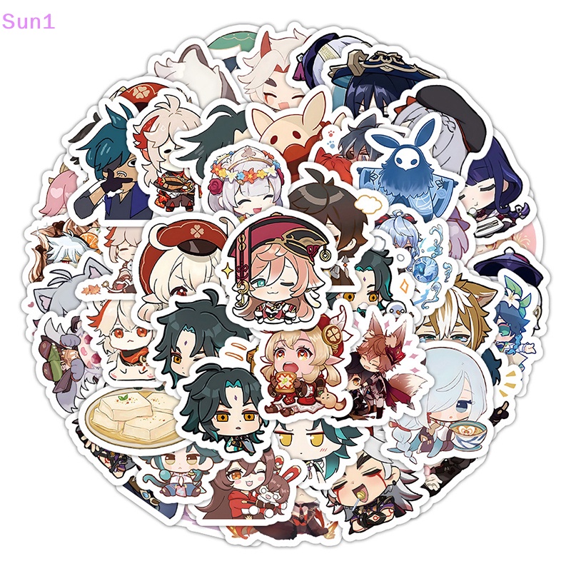 Sun1 &gt; 60 Miếng Dán Tủ Lạnh Chống Thấm Nước Họa Tiết Hoạt Hình Graffiti Sáng Tạo