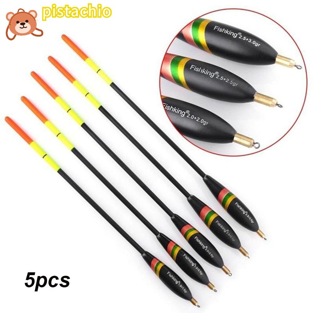 PISTA Set 5 Phao Câu Cá Bằng Gỗ Paulownia Siêu Bền