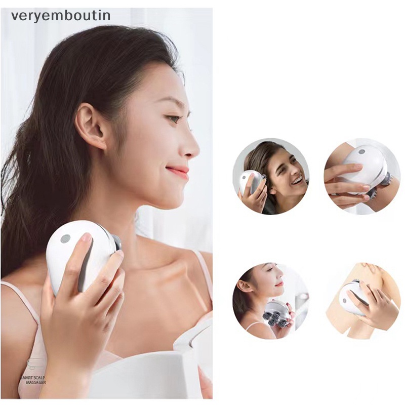 Máy Mát Xa Cổ Vai Và Cơ Thể Bằng Điện Chống Nước Giúp Thư Giãn Da Đầu Hình Mèo