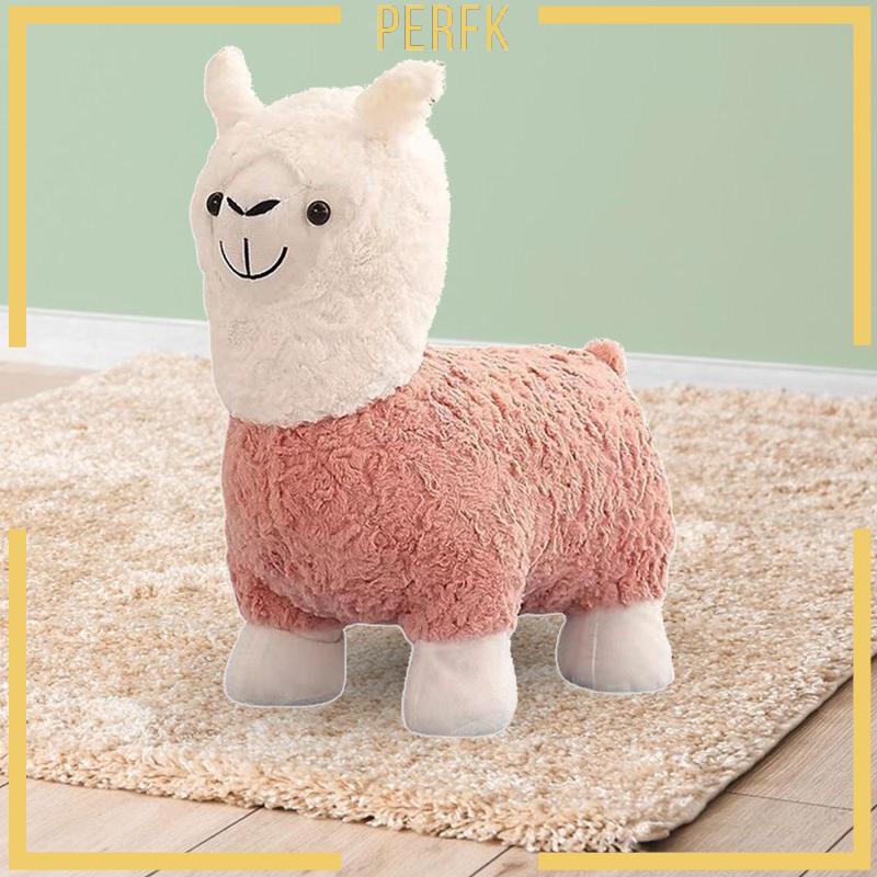 Ghế Kê Chân Hình Lạc Đà Ottoman Bằng Vải Bông Dễ Thương Dùng Trang Trí Phòng Ngủ