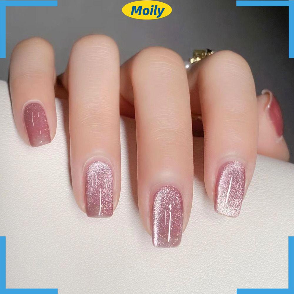 MOILYVN Bộ Móng Tay Giả Có Thể Tháo Rời Đầu Vuông DIY