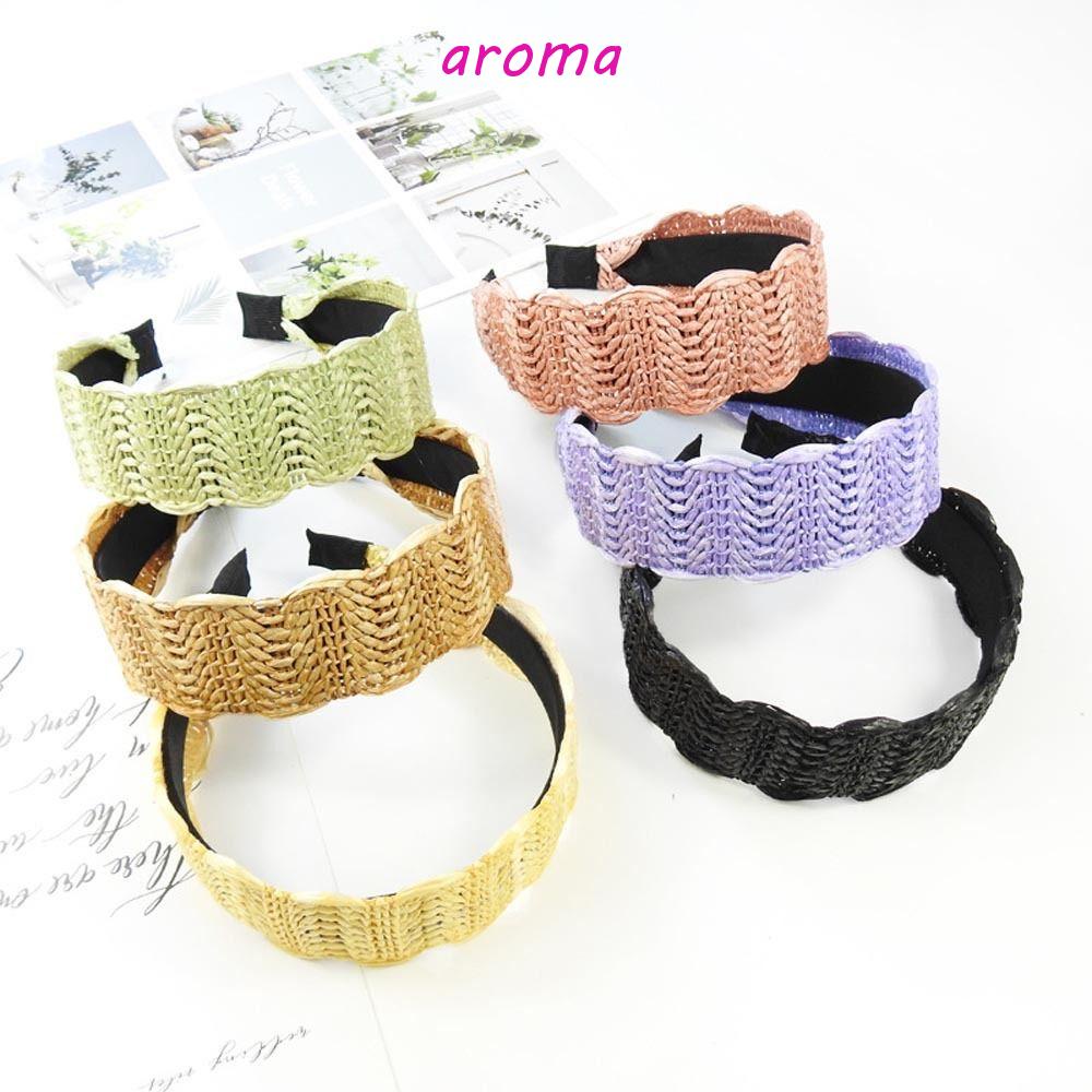 AROMA Băng Đô Ren Bản Rộng Không Trượt Thời Trang Thanh Lịch Có Thể Điều Chỉnh Cho Nữ