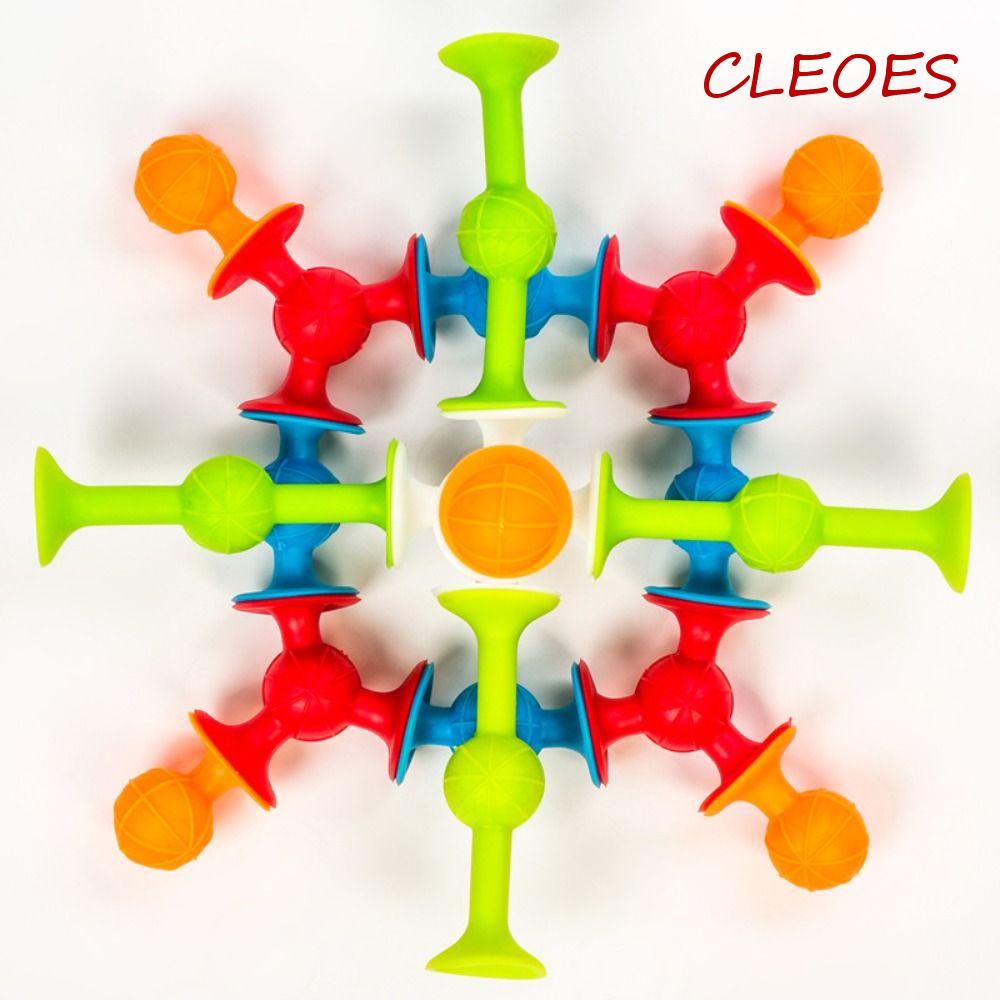 CLEOES Đồ Chơi Khối Xây Dựng Mềm Mại Nhiều Màu Có Giác Hút Cho Trẻ Em Diy