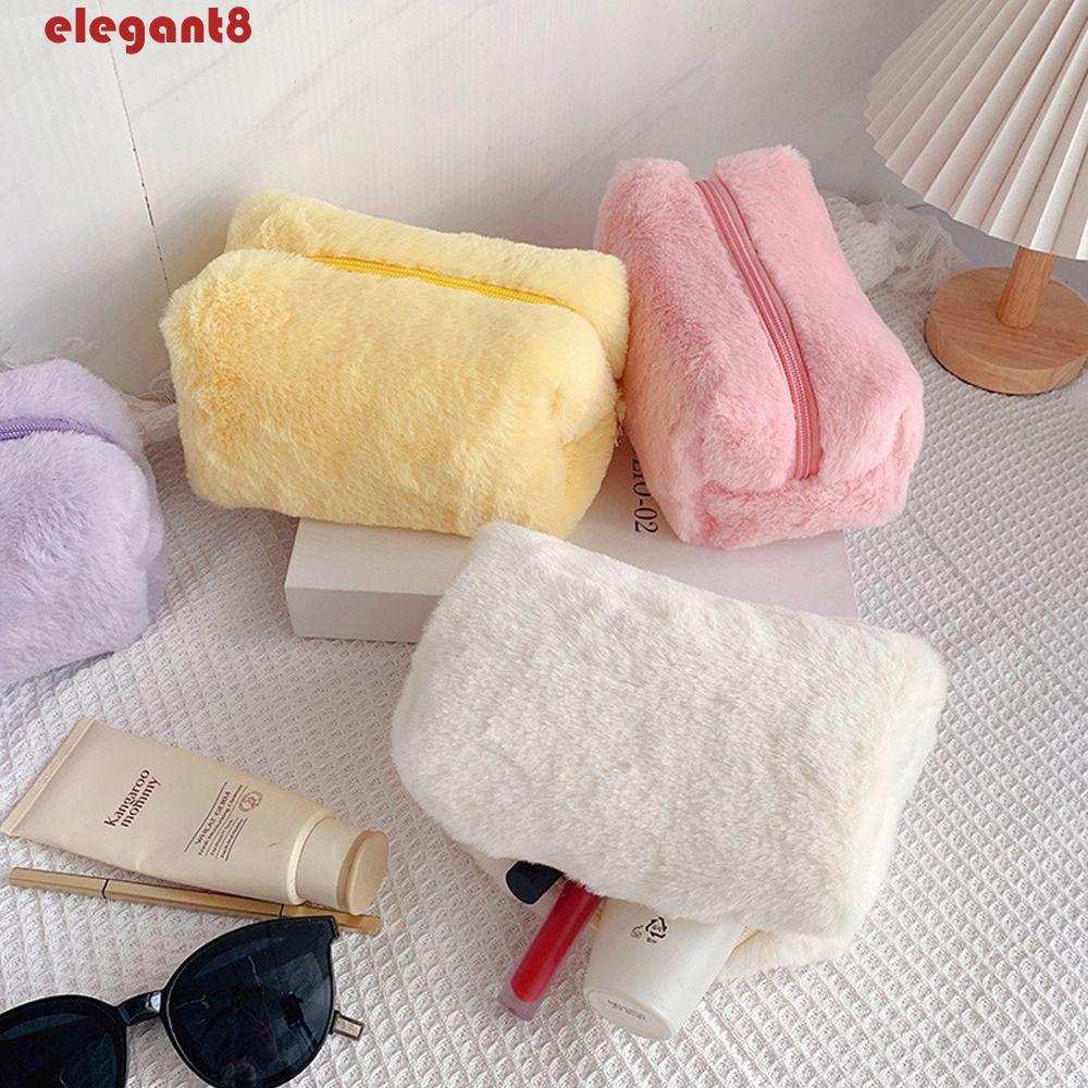 ELEGANT Túi Bông Mềm Đựng Đồ Trang Điểm Giữ Ấm Mùa Đông Cho Nữ