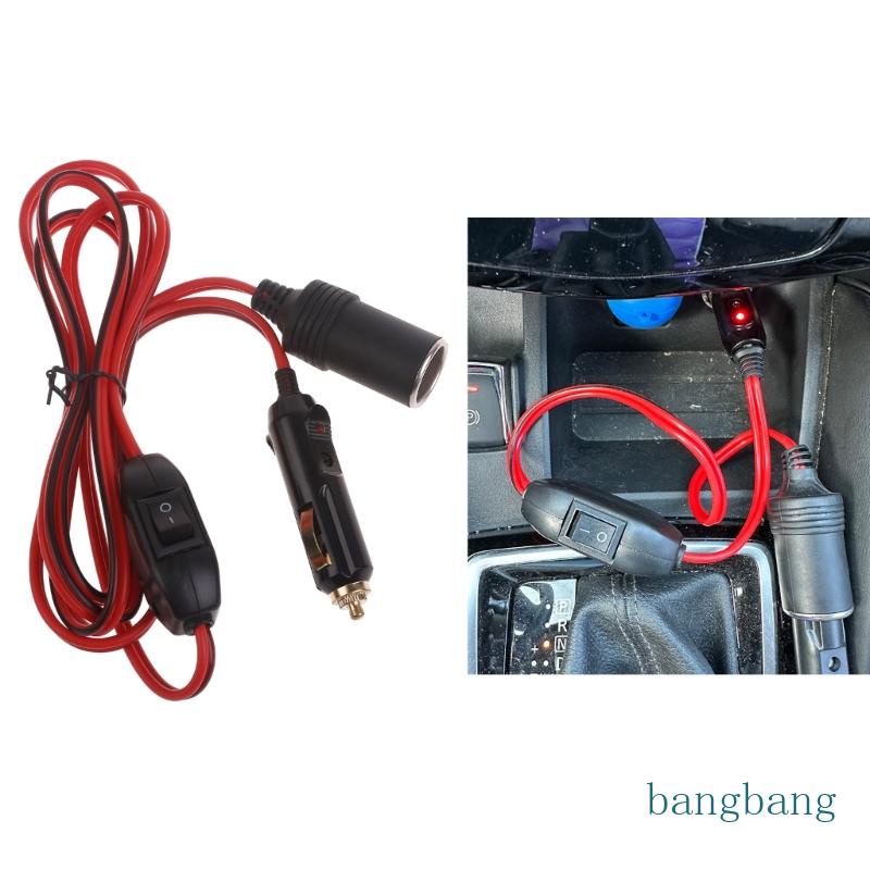 Dây Cáp Nối Dài Ổ Cắm Xe Hơi 12V 24V Với Công Tắc Và Phích Cắm 360W