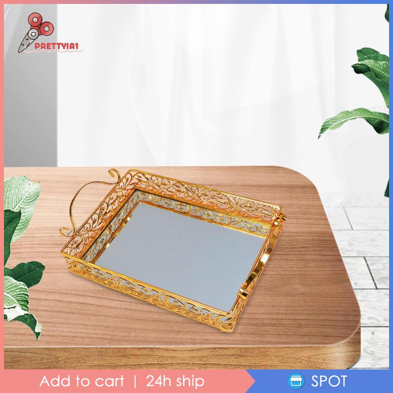 Khay Đựng Đồ Dùng Tráng Gương Sắp Xếp Gọn Gàng Trang Trí Nhà Cửa / Phòng Khách