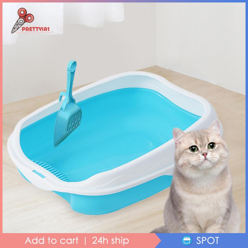 Hộp Vệ Sinh Chống Văng Có Thể Tháo Rời Tiện Dụng Cho Thú Cưng Thỏ / Mèo Cưng