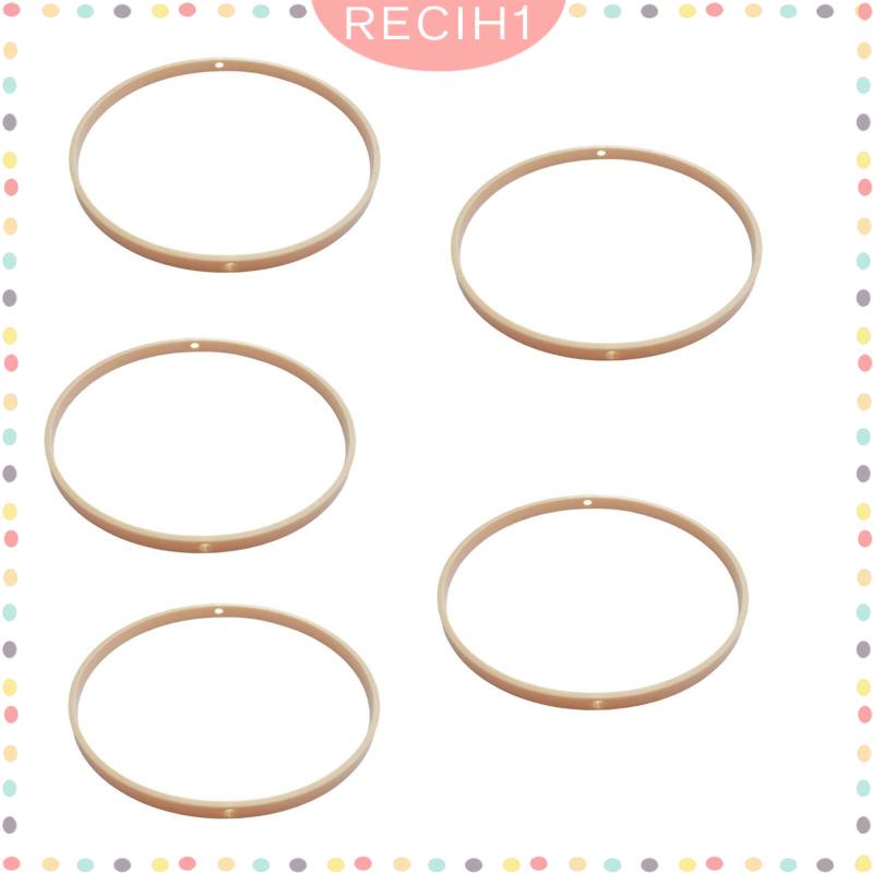 Set 5 Khung Quạt Cầm Tay DIY Hình Tròn In Họa Tiết Hoa Xương Rồng Trang Trí Nhà Cửa