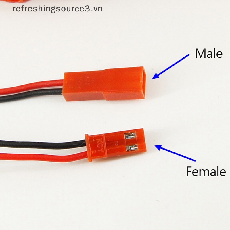 Set 10 Cặp Ổ Cắm Nối JST Mini 100MM 26AWG 2 Pin Chuyên Dụng Cho Xe Hơi / Tàu Thuyền Điều Khiển Từ Xa Lipo 10 Cặp