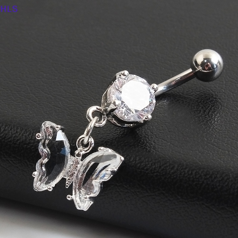 Khuyên Rốn Hình Bướm Đính Đá Zircon Thời Trang Cho Nữ