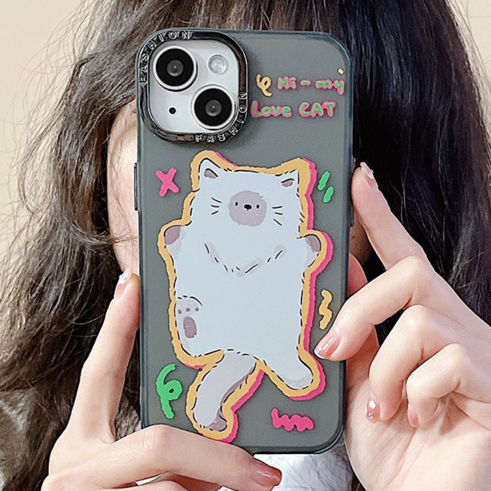 Ốp Điện Thoại TPU Mềm Chống Dấu Vân Tay Chống Rơi In Hình Cún / Mèo Mạ Điện Thời Trang Cho IPhone 14 13 12 11 Pro Max X XR 8 7 Plus