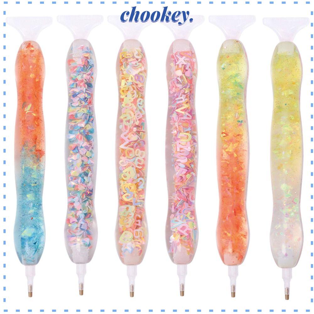CHOOKEY Bút Khoan Resin 5D Thay Thế DIY Trang Trí Móng Nghệ Thuật