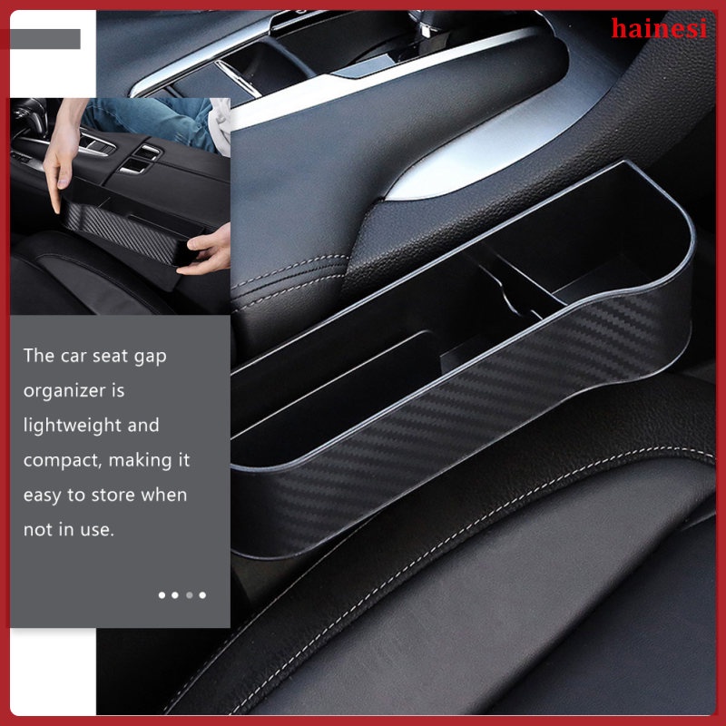 Bộ 2 Túi Da Đựng Vật Dụng Gắn Khe Ghế Ngồi Xe Hơi Tiện Lợi