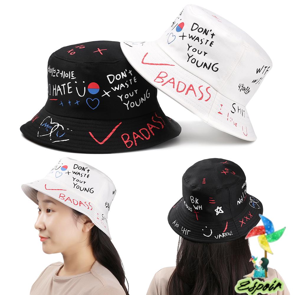 ESPO Mũ Bucket Chất Liệu Cotton Phong Cách Thời Trang Harajuku Dành Cho Nam Và Nữ