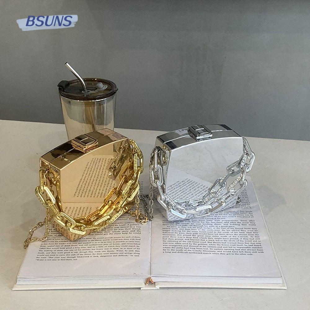 BSUNS Túi Đeo Vai / Đeo Chéo Mini Bằng PVC Họa Tiết Hình Học Độc Đáo Thời Trang Cho Nữ