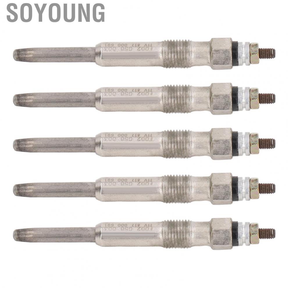 Soyoung Heater Glow Plugs  OEM Standard Direct Fit 5PCS Heavy Duty Plug Set for Automobile