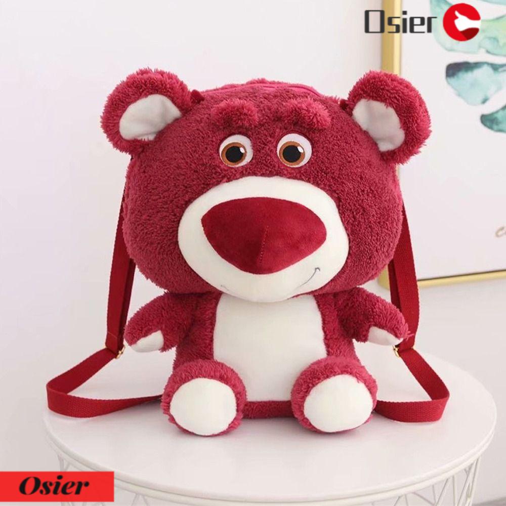 OSIER1 Túi Đeo Chéo Hình Gấu Hoạt Hình Nhồi Bông Xinh Xắn Cho Nữ
