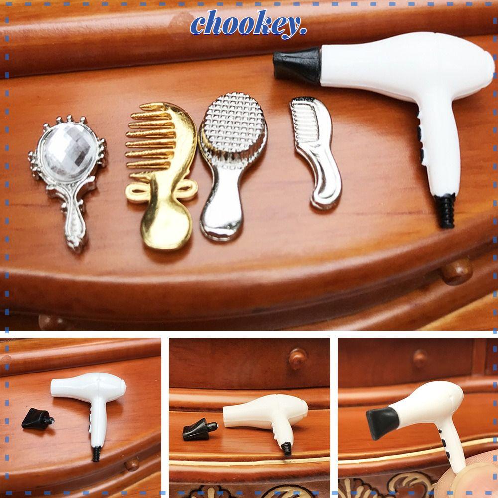 CHOOKEY Set 5 Lược Và Gương Trang Điểm Mini Tỉ Lệ 1 / 12 Cho Nhà Búp Bê