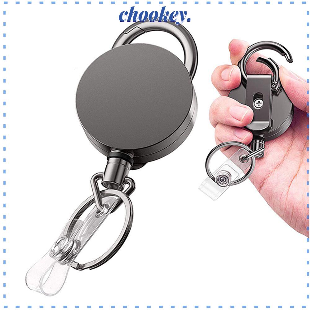 CHOOKEY Móc Khóa Có Thể Thu Vào Đa Năng Để Đựng Thẻ ID Tiện Dụng Giá Đỡ
