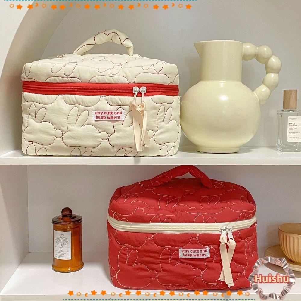 HS Túi Đựng Đồ Trang Điểm Hình Thỏ Bông Đáng Yêu Cho Nữ