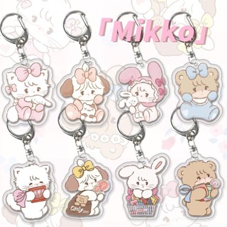 Mikko Acrylic Móc Khóa Hoạt Hình Dễ Thương Trong Suốt Mặt Dây Chuyền Cô Gái Sáng Tạo Schoolbag Mặt Dây Chuyền Học Sinh Quà Tặng
