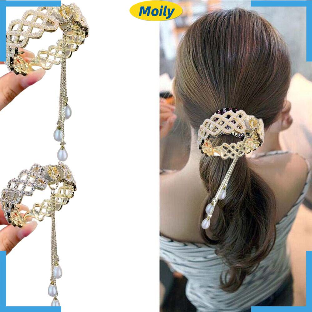 MOILYVN Kẹp Tóc Đính Đá Lấp Lánh Thời Trang Cho Nữ ​