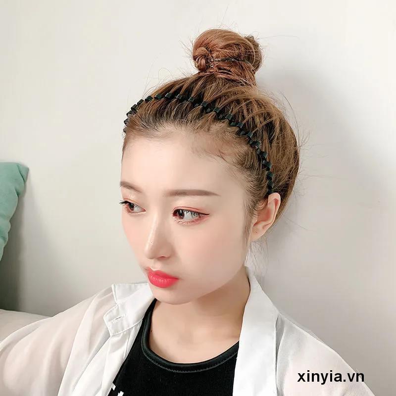 Băng Đô Cài Tóc Màu Đen Bằng Sắt Phong Cách Hàn Quốc Cho Nam Nữ