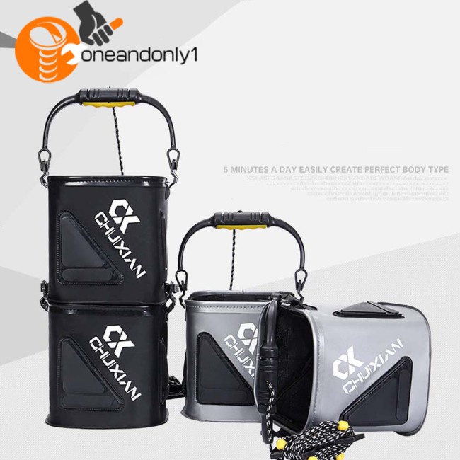 Xô Đựng Cá Mini Thiết Kế Gấp Gọn Có Tay Cầm Tiện Dụng