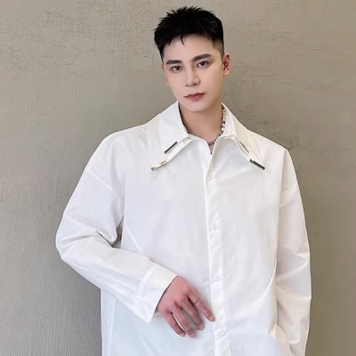 Áo Sơ Mi Nam Tay Dài Cổ Đôi Có Thể Tháo Rời Thời Trang Cao Cấp